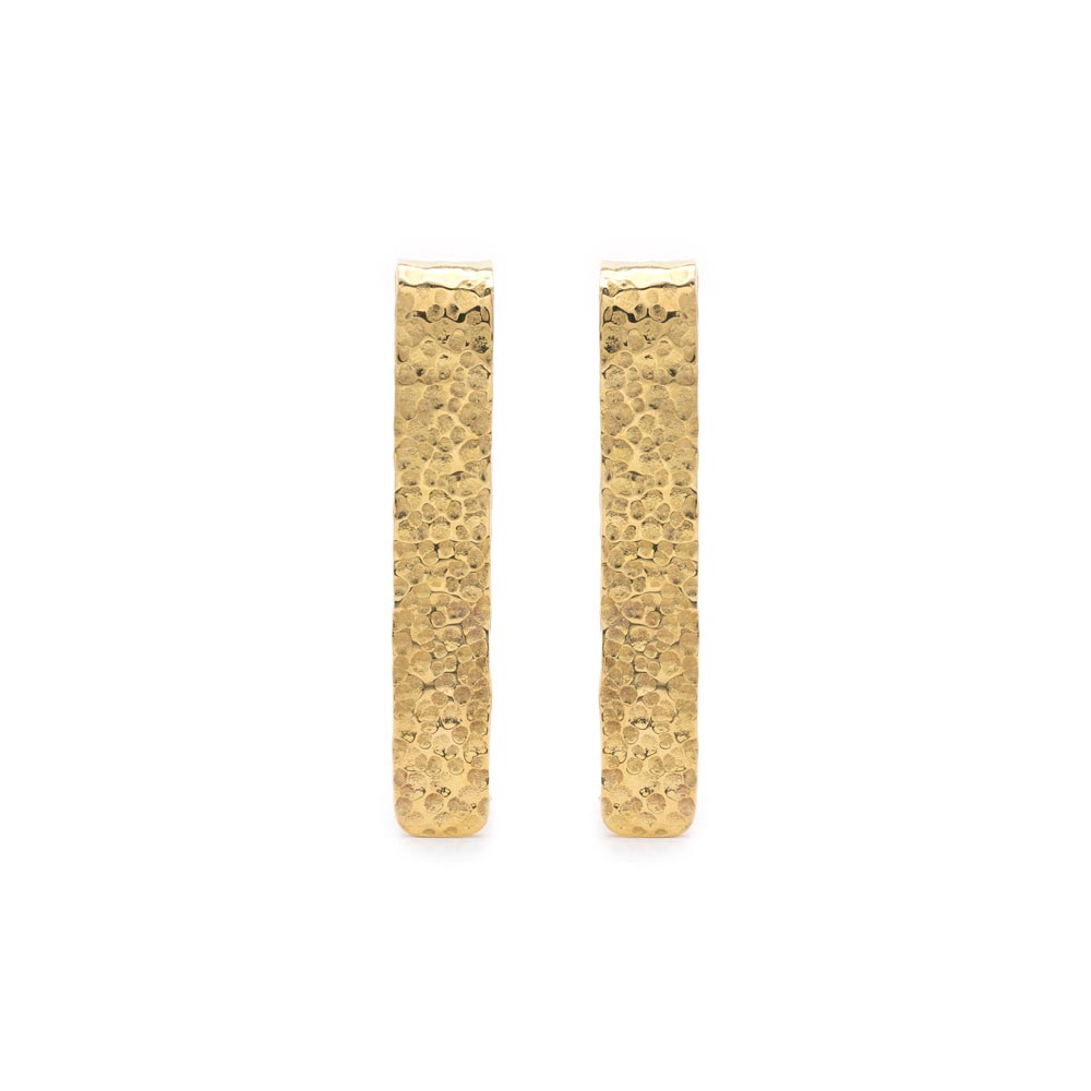 Polished Brass Hammered Clip Ear Weight — Price Per 1