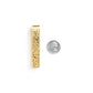 Polished Brass Hammered Clip Ear Weight Side View