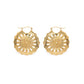 16g Polished Brass Sand Dollar Earrings shown as a pair