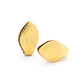 Polished Brass Hammered Leaf Ear Weight — Price Per 2