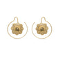 12g Replete Daffodil Brass Earrings — Shown As Pair