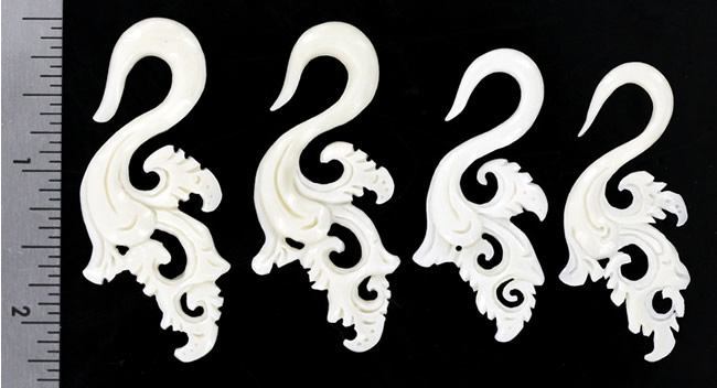 Beautiful Swans Bone Hanger Organic Body Jewelry - 3mm-6mm - Price Per 1