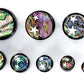 Celestial Double Flared Horn Plug with Abalone Inlay — Price Per 1