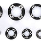 Painted Florals Black Horn Tunnel — Price Per 1