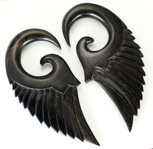 Aesthetic Hanger Black Wood Organic Body Jewelry 12g - 1/2" - Price Per 1 - Painful Pleasures
