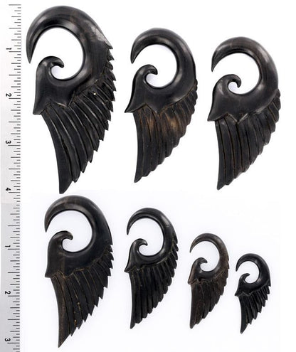Aesthetic Hanger Black Wood Organic Body Jewelry 12g - 1/2" - Price Per 1 - Painful Pleasures