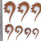 Coiled Red Saba Wood Hanger — Pick Size — Price Per 1 - Painful Pleasures