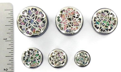Georgeous .925 Silver Cap Horn Organic Plug 12mm-24mm - Price Per 1 - Painful Pleasures