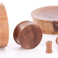 Solid Concave Saba Wood Plug — Price Per 1