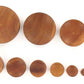 Solid Concave Saba Wood Plug — Price Per 1