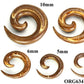 Coconut Shell Wood Sprial Hanger Earrings Organic Body Jewelry - Price Per 1
