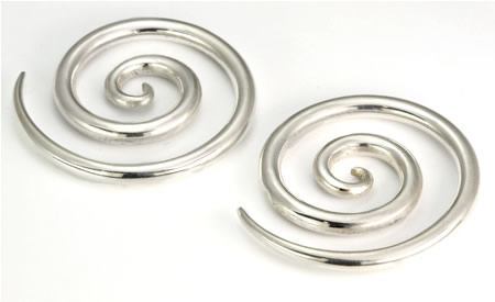 .925 Sterling Silver Coil # 3 Ear Hangers - Pricer Per 1
