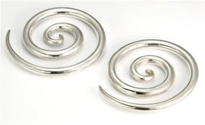 .925 Sterling Silver Coil # 3 Ear Hangers - Pricer Per 1 - Painful Pleasures