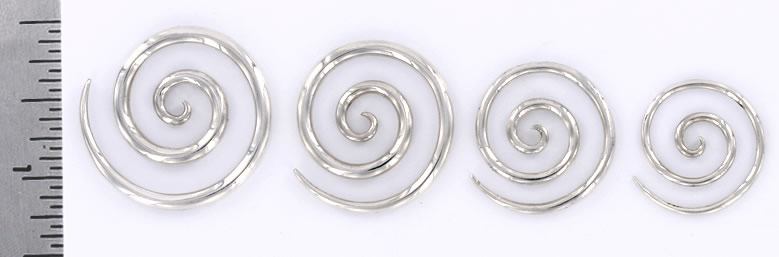 .925 Sterling Silver Coil # 3 Ear Hangers - Pricer Per 1
