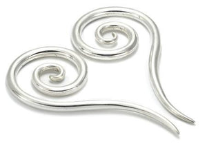 .925 Sterling Silver Coil Ear Hangers - Pricer Per 1 - Painful Pleasures