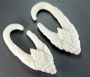 Baroque Carved Bone Hanger — Price Per 1 - Painful Pleasures