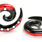 TS# 4 Resin Tattoo Spirals Wholesale Horn Organic Body Jewelry 6g - 00g - Price Per 1