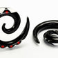 TS# 6 Resin Tattoo Spirals Wholesale Horn Organic Body Jewelry 6g - 00g - Price Per 1