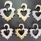 Mother of Pearl HEART Hanger Organic Jewelry - 2mm - 8mm - Price Per 1