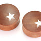 Saba Wood with MOP STAR Inlay Double Flare Solid Natural Plug - 12mm - 34mm - Price Per 1