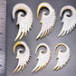 Mother of Pearl ANGEL WINGS Hanger Organic Jewelry - 2mm - 8mm - Price Per 1