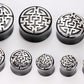 .925 ANCIENT Silver Cap on a Double Flared Horn Organic Plug 10mm-24mm - Price Per 1