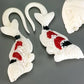 KOI FISH Hanger Carved from Bone - 1.5mm - 8mm - Price Per 1