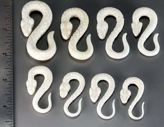 White Snake Bone Hangers (Full)