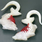 Mother of Pearl KOI FISH Hanger Organic Jewelry - 2mm - 9.5mm - Price Per 1