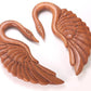 SWAN Red Saba Wood Hanger Earring Organic Body Jewelry - 3mm-12mm - Price Per 1
