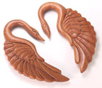 SWAN Red Saba Wood Hanger Earring Organic Body Jewelry - 3mm-12mm - Price Per 1 - Painful Pleasures