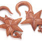 NAUTICAL STAR with Vines Red Saba Wood Hanger 3mm-12mm Price Per 1