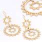 18g Gold Plated Beaded Roundlet Earrings — Price Per 2