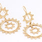 18g Gold Plated Beaded Roundlet Earrings — Price Per 2