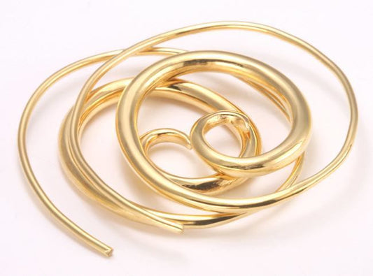 18g-16g GOLD PLATED Bronze Tight Spiral Earrings - Price Per 2