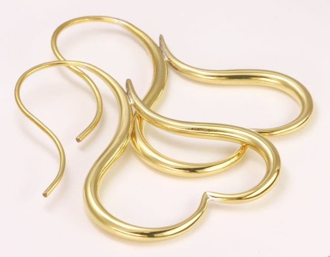 18g-16g GOLD PLATED Bronze HEART Earrings - Price Per 2