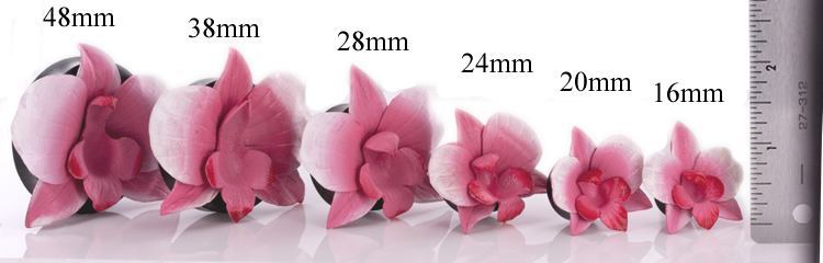 Leather MAGNOLIA Pink Double Flare Horn Plug 8mm - 50mm - Price Per 1 - Painful Pleasures