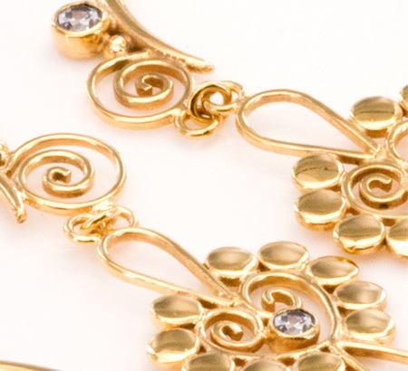 12g GOLD PLATED Indonesia Aasera Style Earrings - Price Per 2