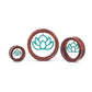 Dangling Turquoise Breathe Deep Open Lotus Red Tigerwood Tunnel - 24mm-50mm - Price Per 1