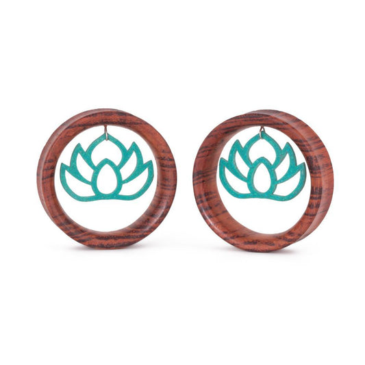 Dangling Turquoise Breathe Deep Open Lotus Red Tigerwood Tunnel