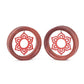 Dangling Red Coral Blooming Lotus Saba Wood Tunnel - 26mm-50mm - Price Per 1