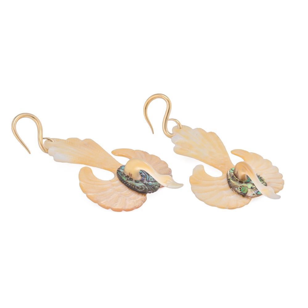 Golden Swan Mother of Pearl Abalone Earrings - 1mm-3mm - Price Per 2
