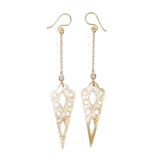 Aztecan Dagger Mother of Pearl Earrings – Price Per 2