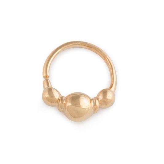 16g Gold Plated Center Ball Bendable Ring — Price Per 1