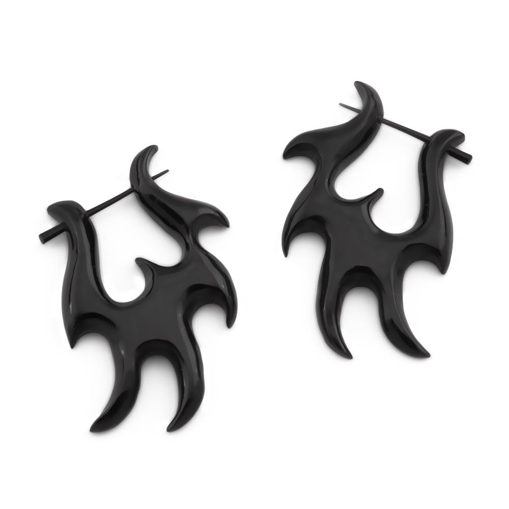 Tribal Horn Stirrup Hanger Earrings - Price Per 2