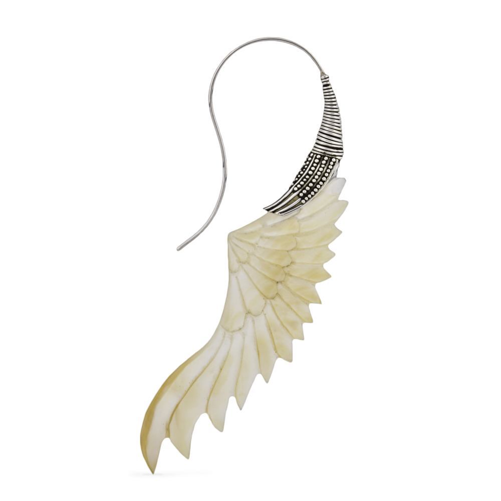 18g Freedom Ryder Mother of Pearl Silver Plated Earrings