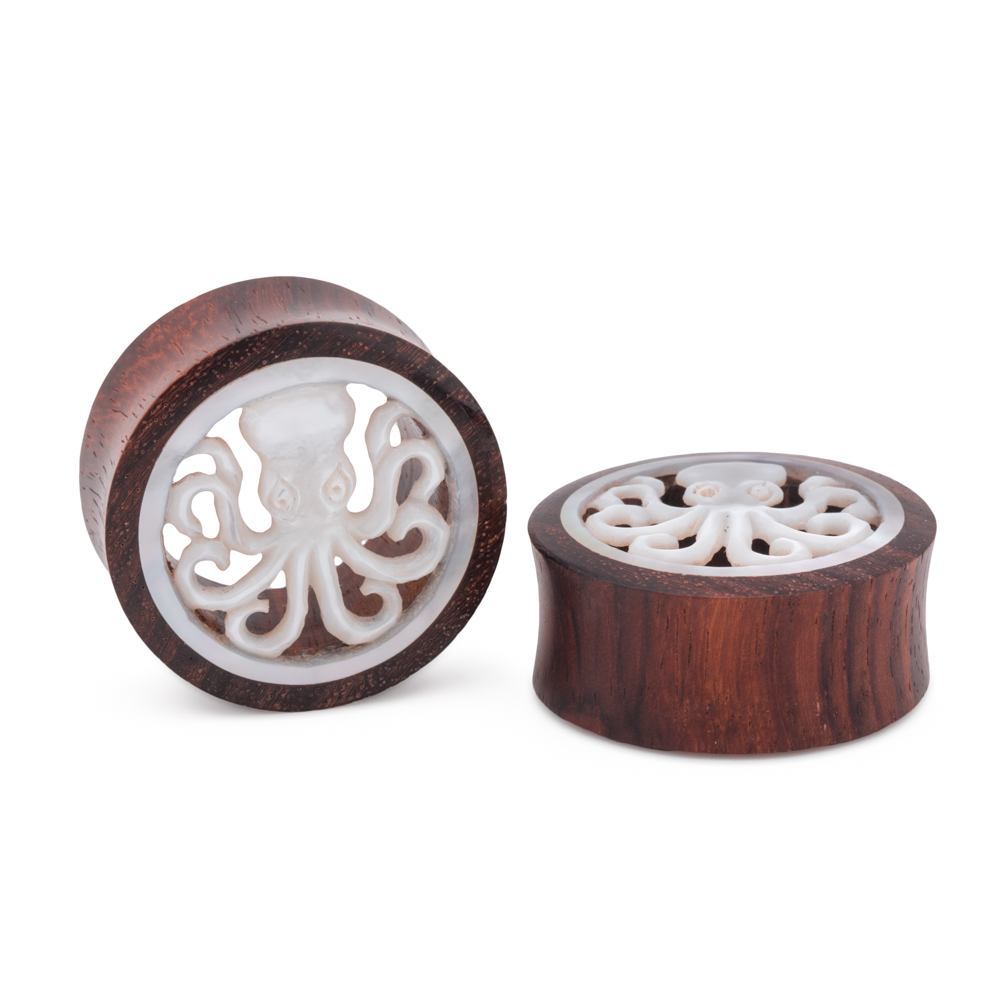 Mother of Pearl Octopus Inlaid Sono Wood