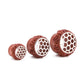 Saba Wood Plug with .925 Sterling Silver Honeycomb Inlay – Pair