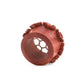 Saba Wood Plug with .925 Sterling Silver Honeycomb Inlay – Side