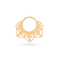 18g Yellow Gold Plated Triple Filigree Heart Bendable Septum Ring